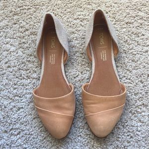 Tom’s Jutti D'Orsay Flat in Natural Brown, EUC Sz 6.5